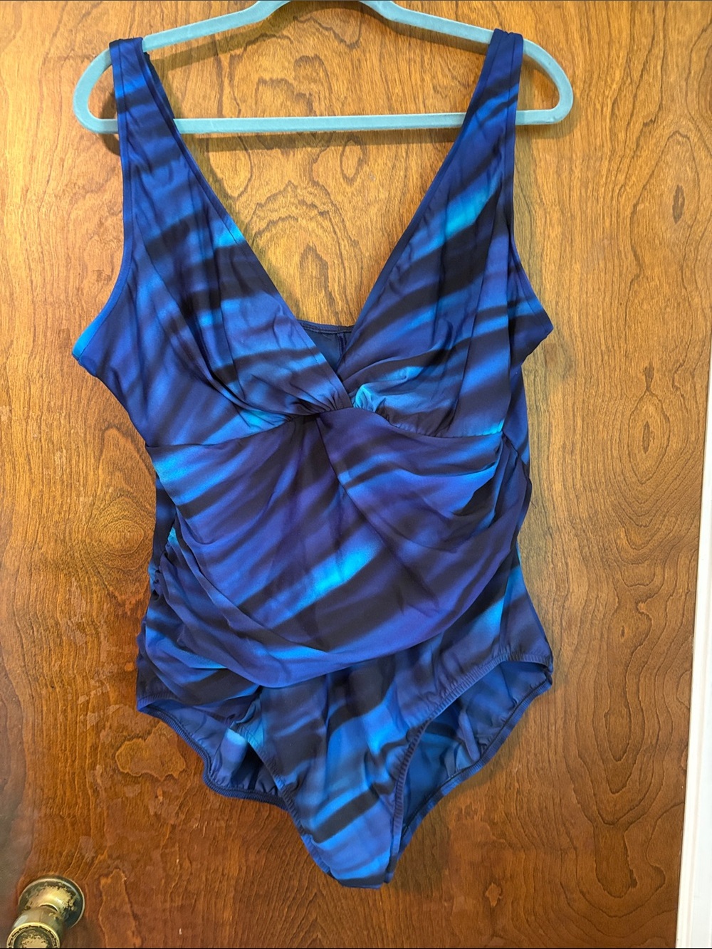 Blue Tie-Dye One-Piece Swimsuit Women’s